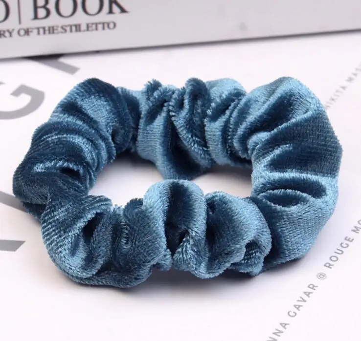 Wholesale bobbles elastic velvet hair band hair scrunchie for girls