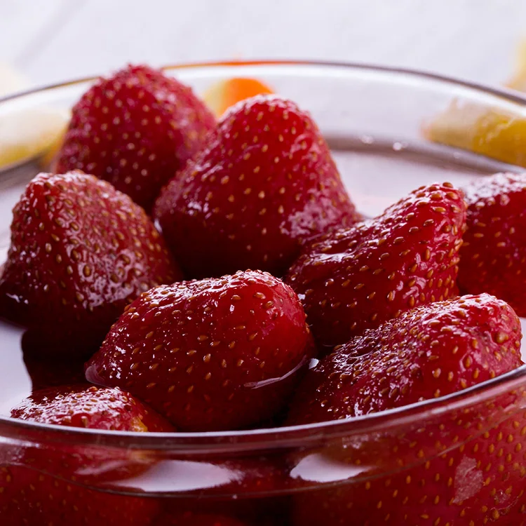 Canned Fruit Famous Brand Zhenxin Bulk Canned Strawberries in Syrup Canned Strawberry