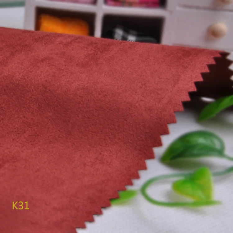 Wholesale 110gsm microfiber island yarn weft knitted suede fabric for sofa