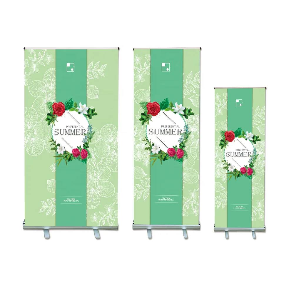 
High Quality Stable Retractable Standard Size Of Digital printing Advertisement Roller Stand Pull-Up-Banner For Promotion 