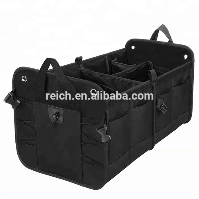 
Складной портативный органайзер для автомобильного багажника с несколькими отделениями 