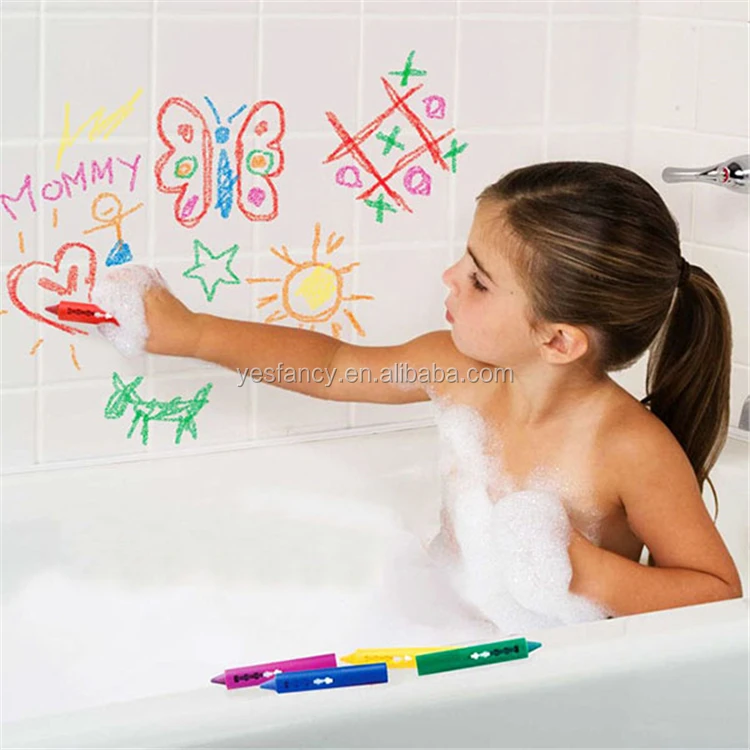 Wholesale 6 colors bath crayons case colorful crayon
