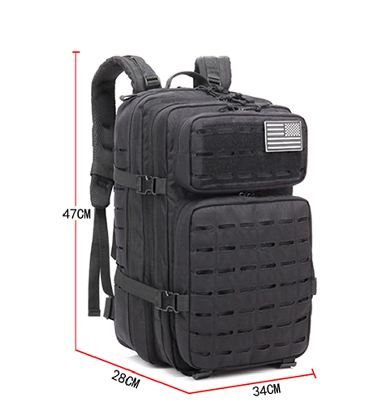 Tactical Military Assault Pack Hiking MOLLE Rucksack Laser cut Backpack
