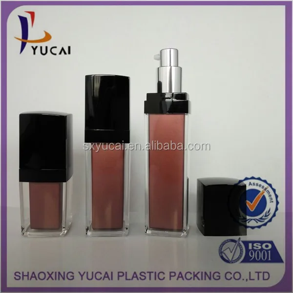 Wholesale china supplier 15g 30g 50g square acrylic mini jar and perfume lotion bottle series cosmetic packaging for skin care