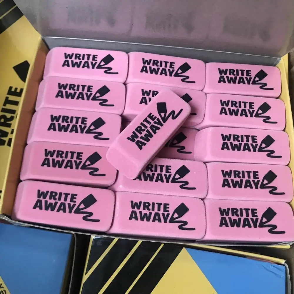 Customized logo rubber student pencil eraser