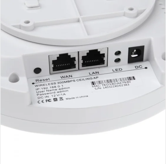 300Mbps high power ceiling AP,2.4GHz for office WiFi range extend , 8 hotel room,ceiling wifi ap