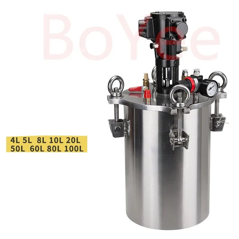 Перемешивание пневматический цилиндр давления 304 из нержавеющей стали баррель дозирующая машина давления распределяя ведро