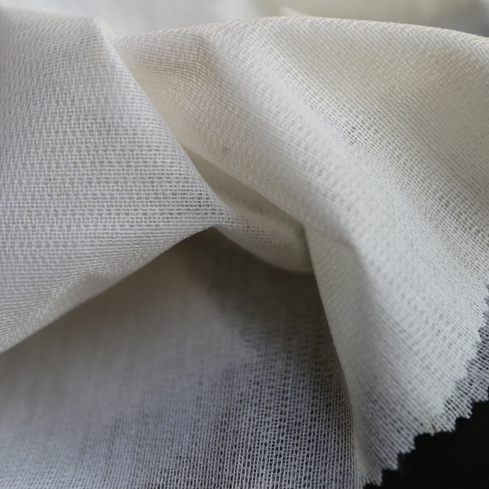 Factory Tricot Woven Warp Knitted Interlining Fusible Interlining for Shirt 40D16