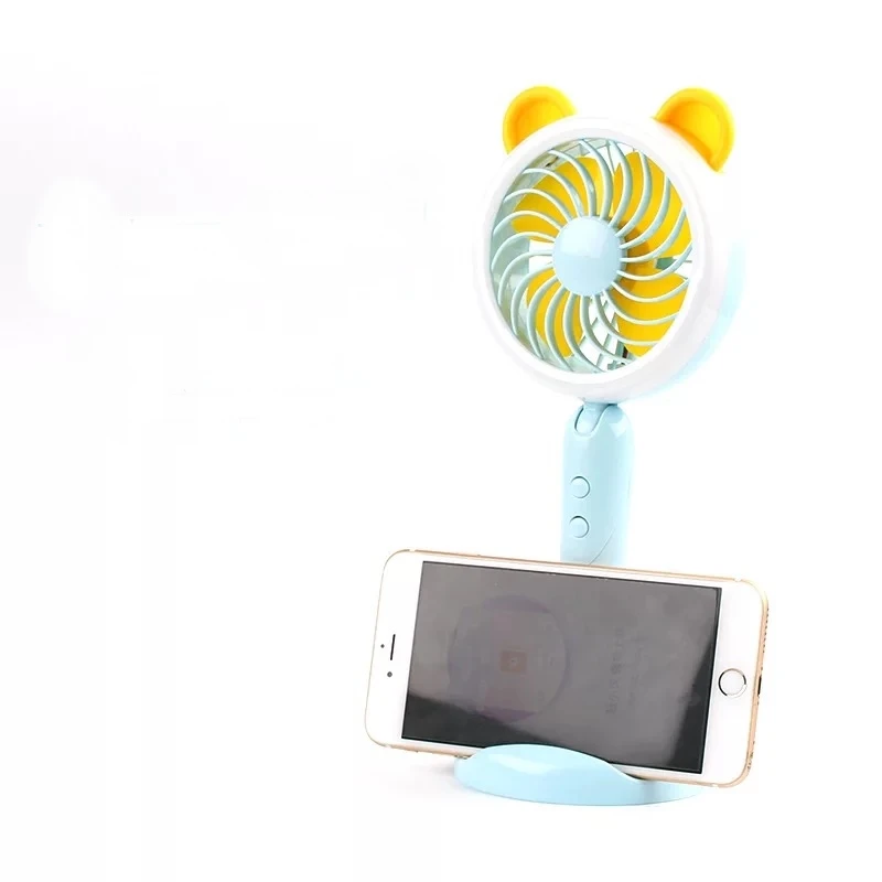 USB зарядка ручной общежитии Настольный держатель мобильного телефона с заполняющим светом студентеский портативный мини-вентилятор