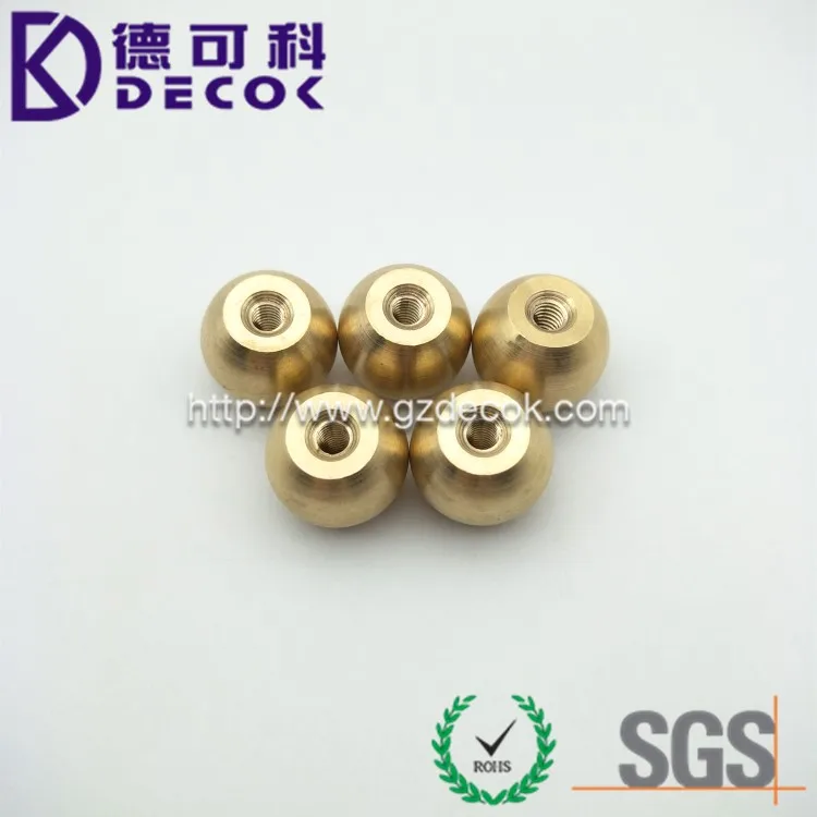 1' 25.4mm 15.8mm VINTAGE BRASS BALL KNOB END - CANE TOPPER - WALKING STICK