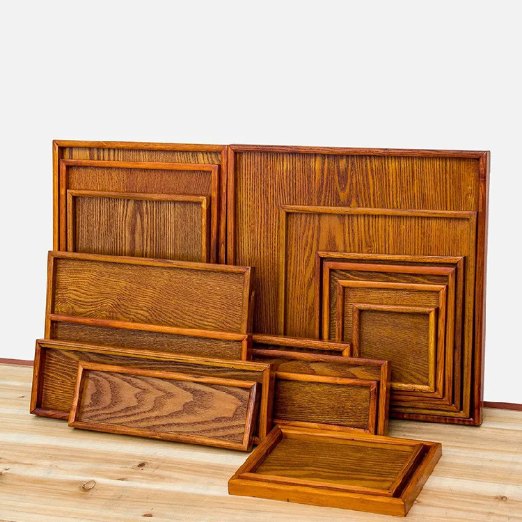 Wholesale Classical 22cm Handmade  Japanese Style Wood  Serving Tray