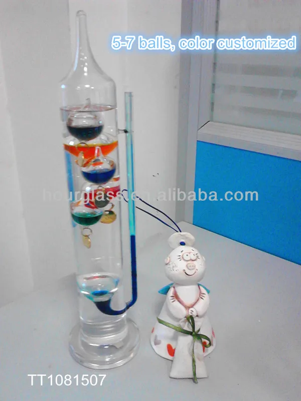 
2 in 1 Galileo Thermometer and Glass Barometer 