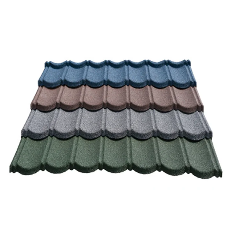 
Building Material in nigeria metal roof tile 0.40mm gague green black stone coated roofing  (62198954854)
