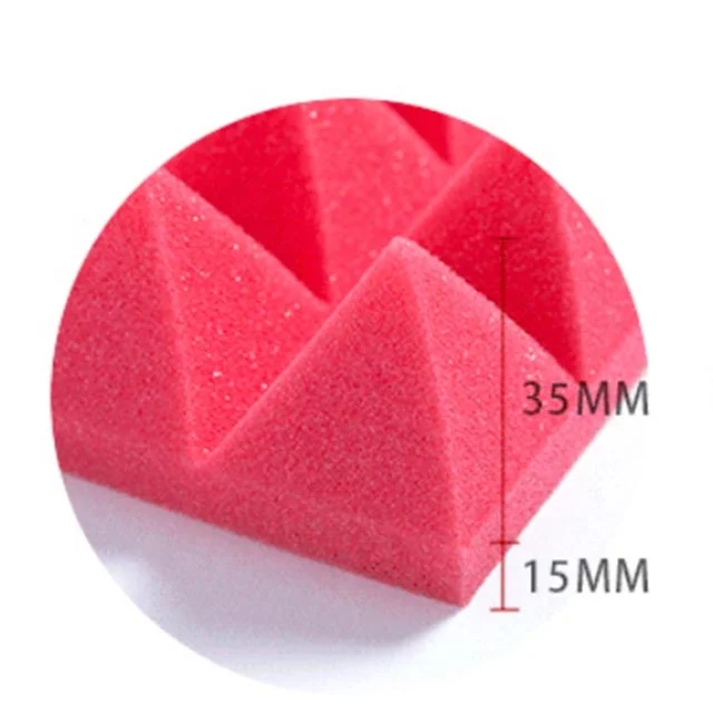 Flame-retarded sponge acoustic easy installation quiet room self adhesive Pyramid