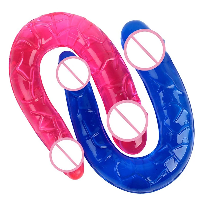 
Skin Safe Material Adult Toy Big Double Anal Dildo for Gay 