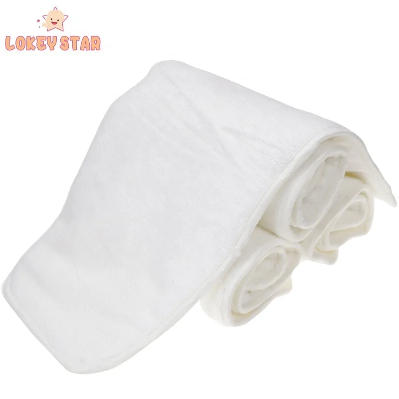 Lokeystar 4 layers Super Absorption Reusable Washable Microfiber Cloth Diaper Insert Pads