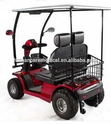 
Best selling Double Seat Golf Cart/Double seat Mobility Scooter with Back Basket& Roof 