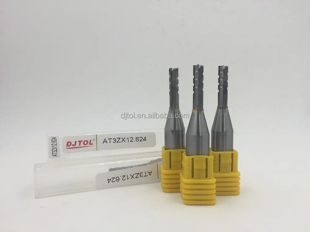 TCT solid carbide three flutes straight bits cutting MDF (tct series)