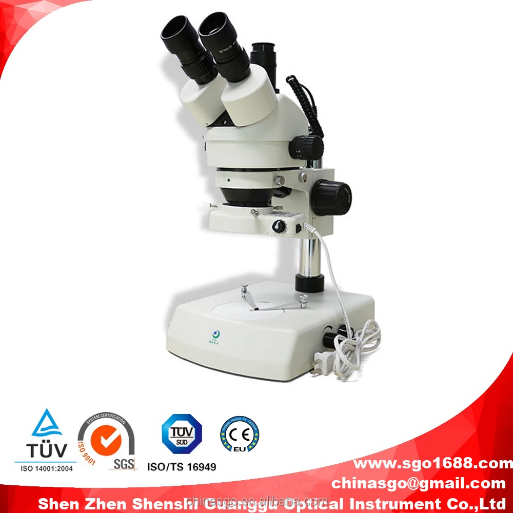 0.7-4.5x trinocular zoom stereo microscope SGO-45T2