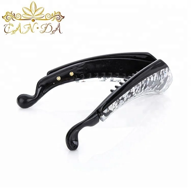 Vintage Womens Flower pattern printed Hairpin Japanese style Banana Hair Clip New