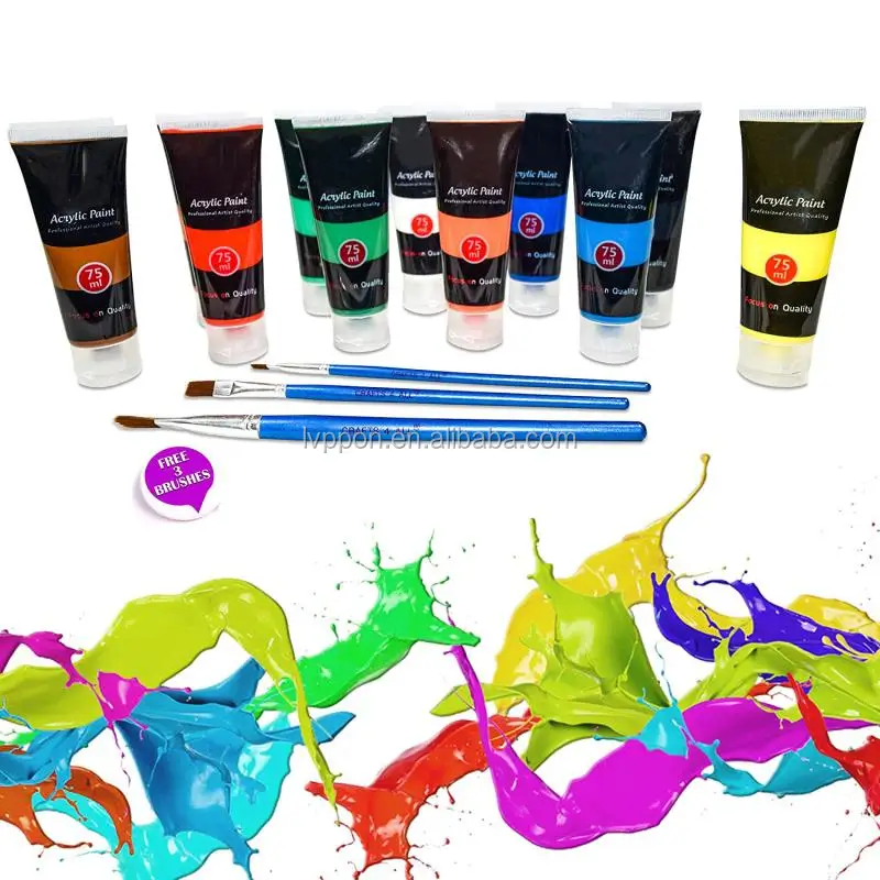 Colors Rich Pigments Non Fading Acrylic Paint Set For Artist Canvas Painting