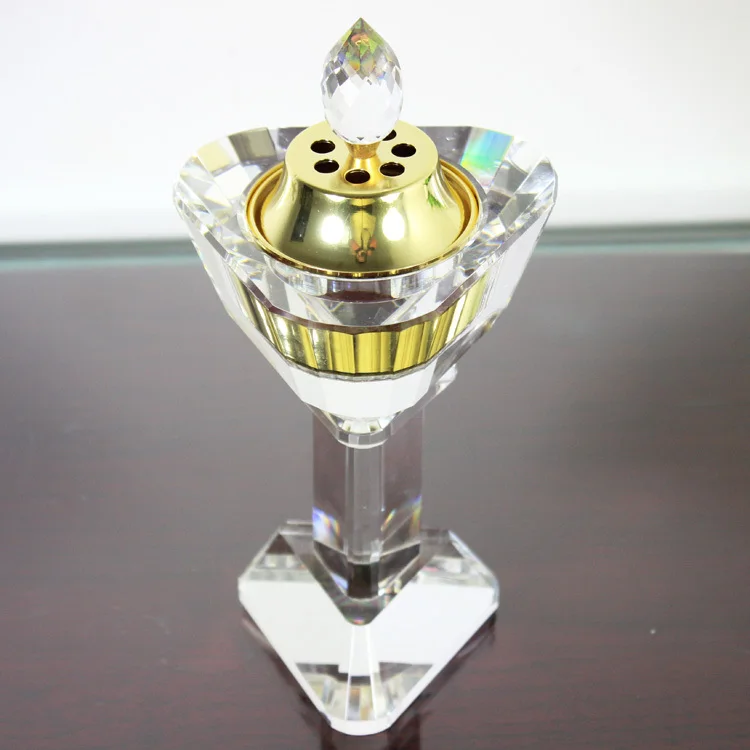 high quality transparent crystal incense aromatherapy oil burner