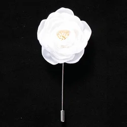 Бесплатная доставка, новейший дизайн, роскошная брошь в виде цветка, булавки для мужского костюма ручной работы, Мужские булавки для лацканов из ткани в виде цветка для мужского костюма