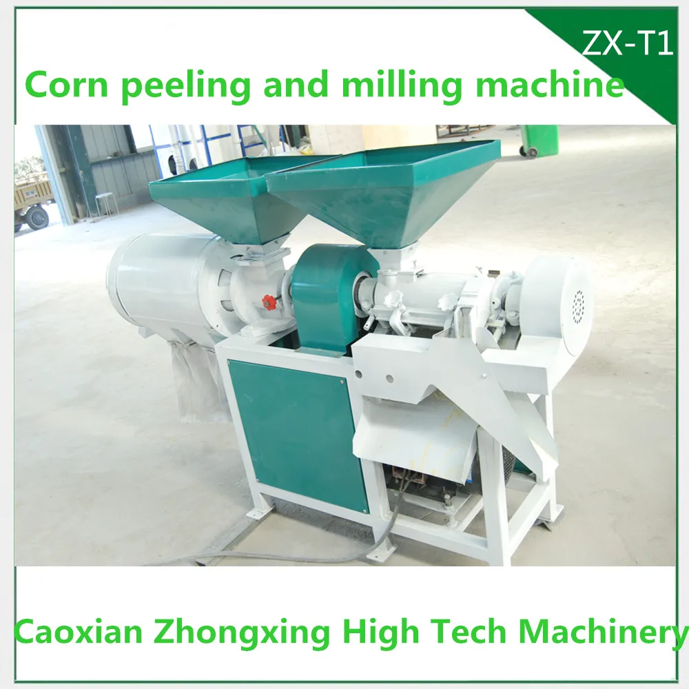 Hot sale ZX-T1 Corn grinding and Milling Machine maize peeling and corn grits making combined plant home farmers use kenya india