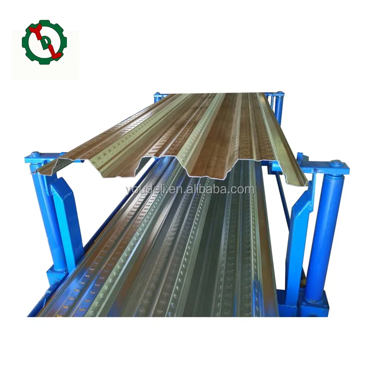 
Steel Floor Sheet Decking Roll Forming Machine With Hydraulic Forming Cutter 