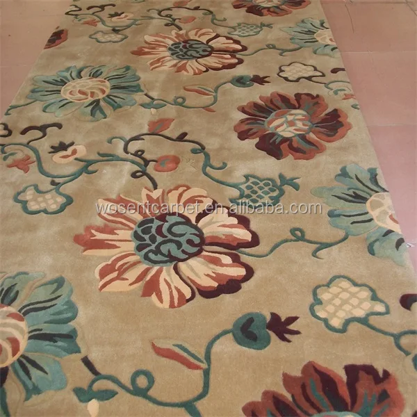 Chinese Wool Handmade Carpet Rug Flower Design Carpets and Rugs Wall to Wall Wool Carpet