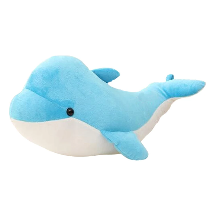 Soft cute Plush stuffed sea world animals  blue dolphin