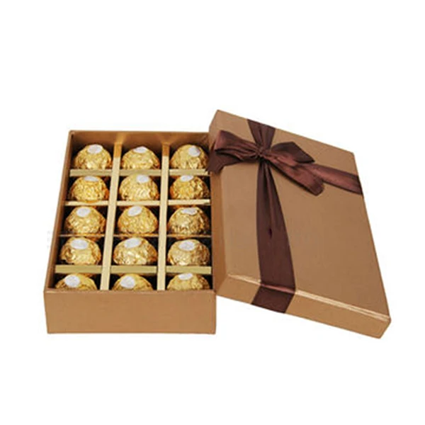 Empty gift chocolate pralines boxes packaging for homemade chocolate from guangdong