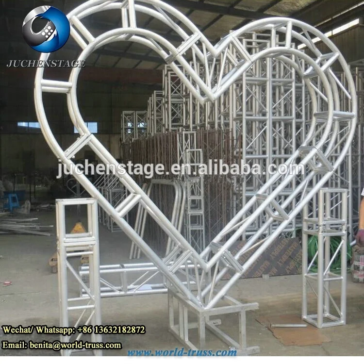 Сердце формы выставочная ферма алюминий мм 300x300 Болт фермы сварная Ферма для свадьбы сценическая фоновая Декорация