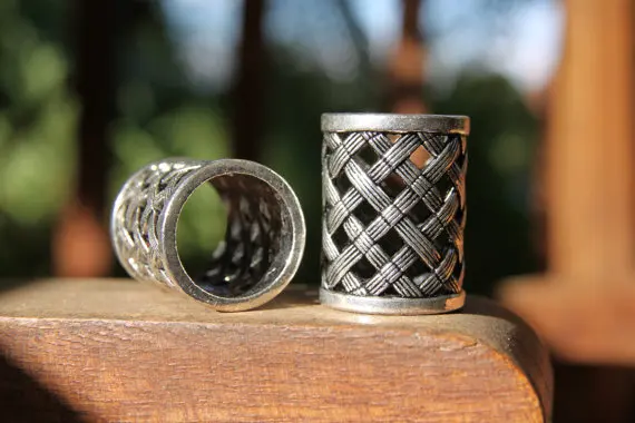 Factory Antique Silver Viking Big Knots Vikings Large Beads for Bracelets for Pendant Necklace for Beards for Hair Beads