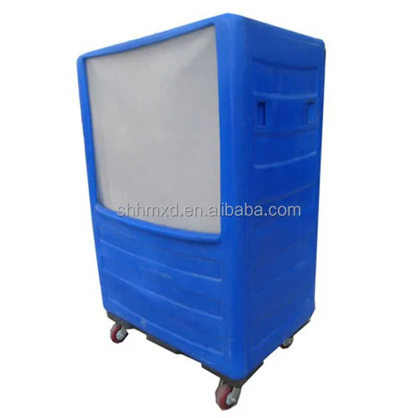 
Plastic laundry cage trolley 