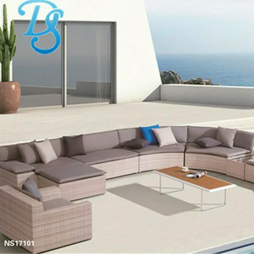 outdoor furniture rattan furniture garden accessories patio sofa aluminium frame sofa with cushion and pillow