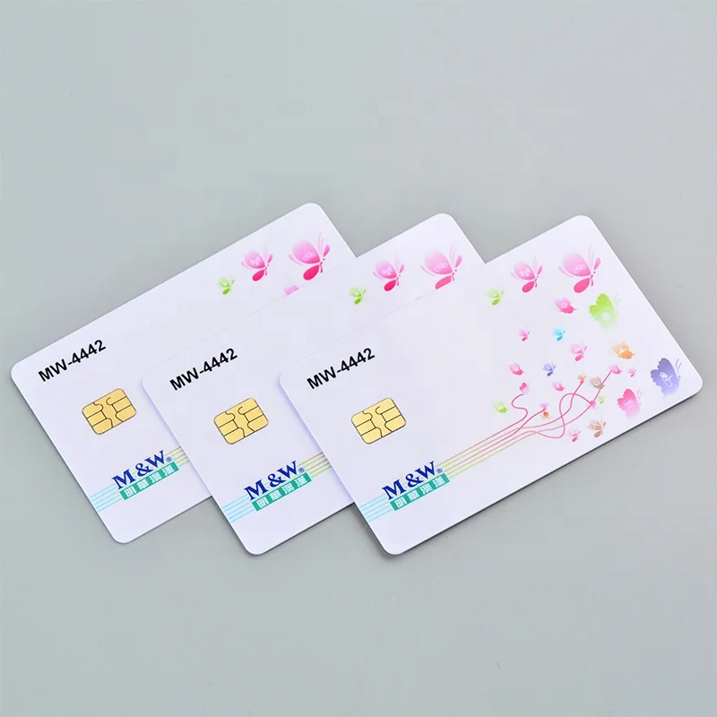 Смарт-карта SLE5542, Заводская контактная чиповая карта 2k SLE5542, индивидуальный логотип CMYK, офсетная/шелковая/Цифровая печать