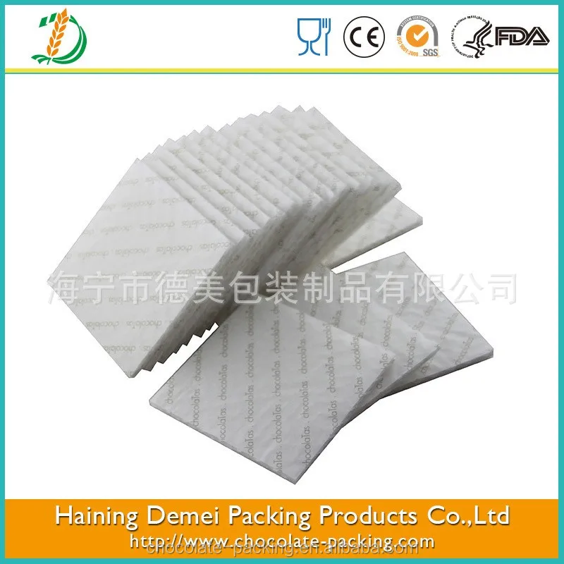 
Food packaging plastic wrapping chocolate paper cushion pad china supplier health convenient 