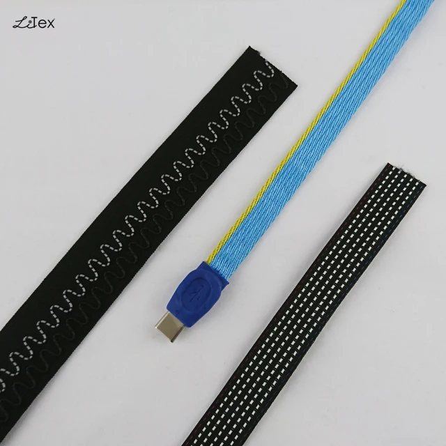 conductive electrical elastic fabric ribbon for cloth