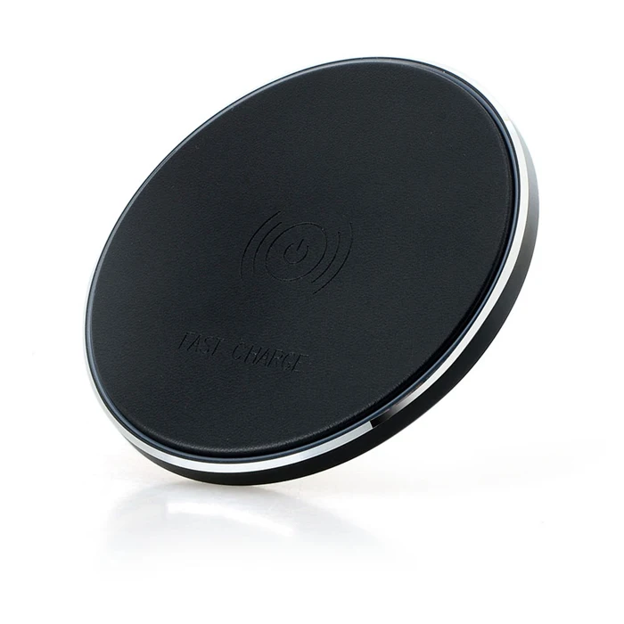 Leather cover Fast Wireless Charger Qi for all cell phone
