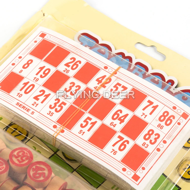 Custom Toy Number Bingo Game With Plastic Card