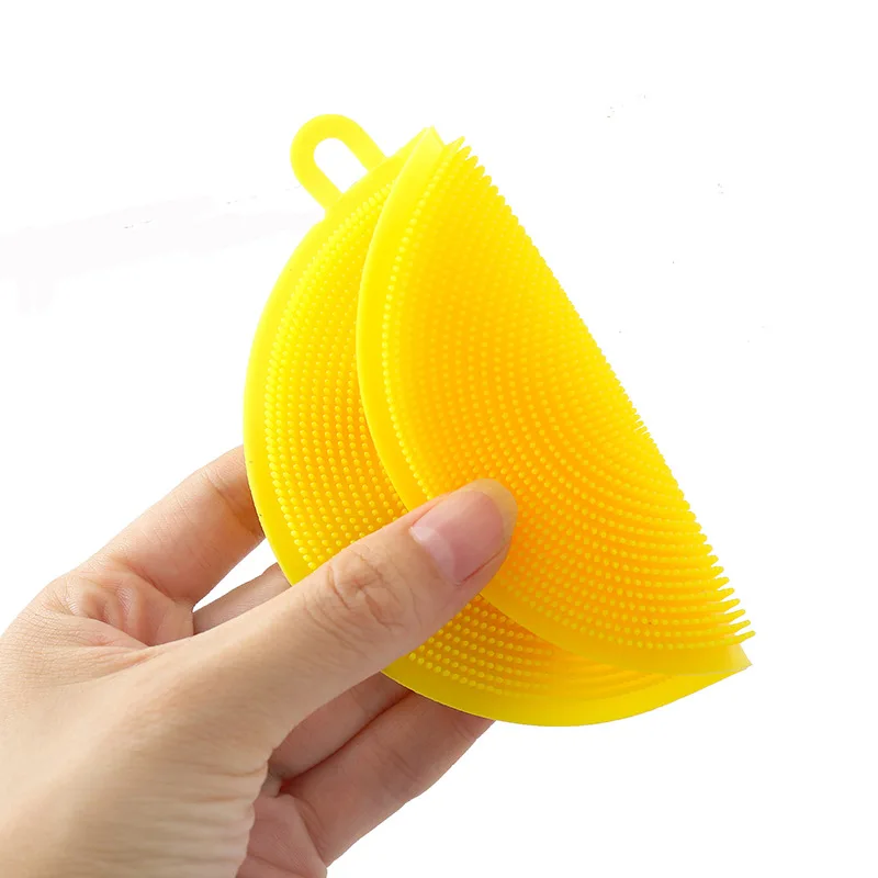 
Kitchen Multi-function Cleansing Dish Bowl Circular Silicone Brush 