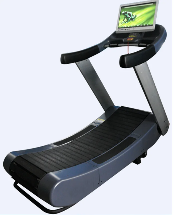FITNESS Curve Treadmill with Screen Self-propelled Treadmill High End Gym Equipment