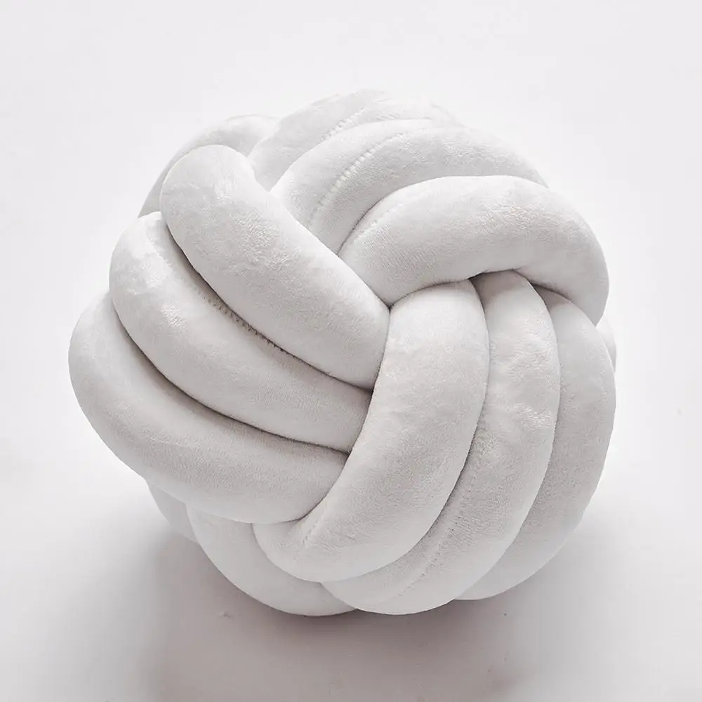 Hot sales 3 tube knot ball soft plush creative designs cushions ball pillow