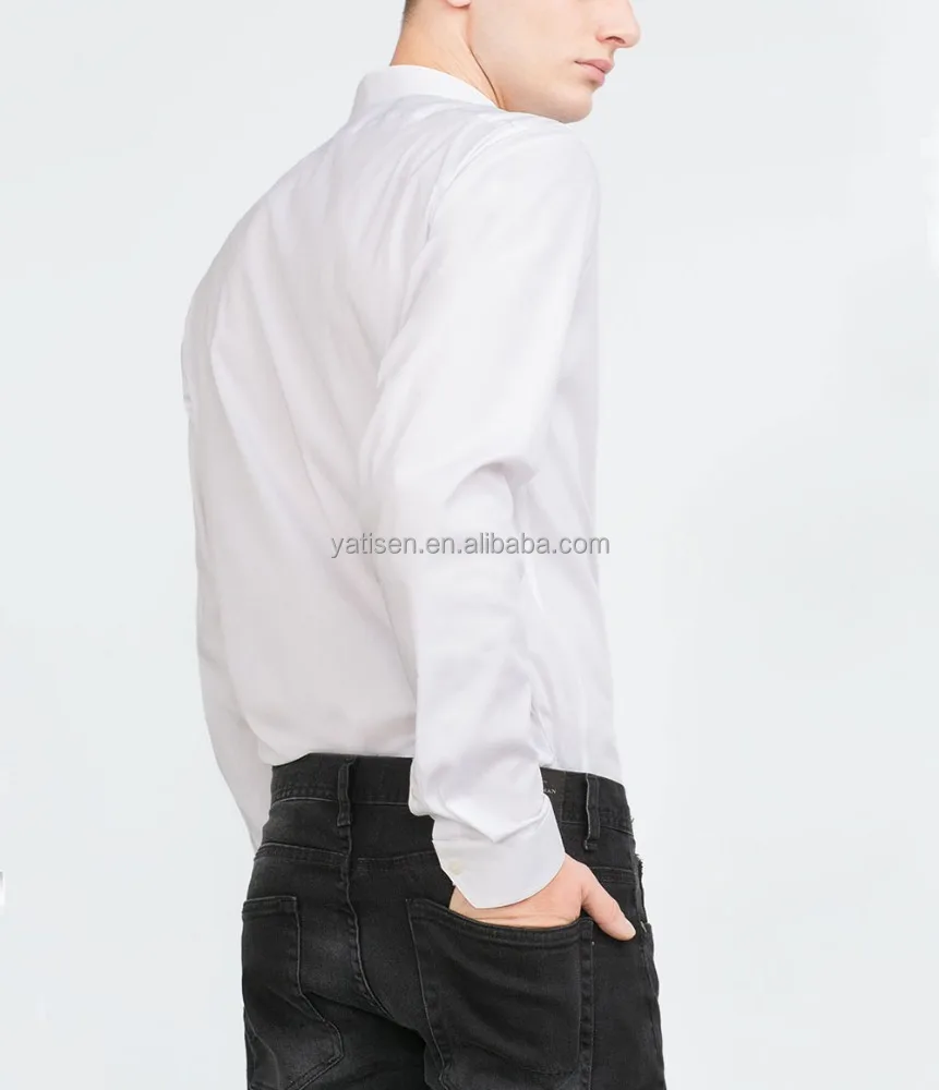 Классические простые белые рубашки с воротником под смокинг Мужская модная удобная формальная рубашка приталенные мужские рубашки