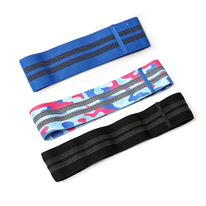 Wholesale Discount Custom Pattern Printed  Yoga Stretching Fitness Soft Non Slip Circle Resistance Hip Band