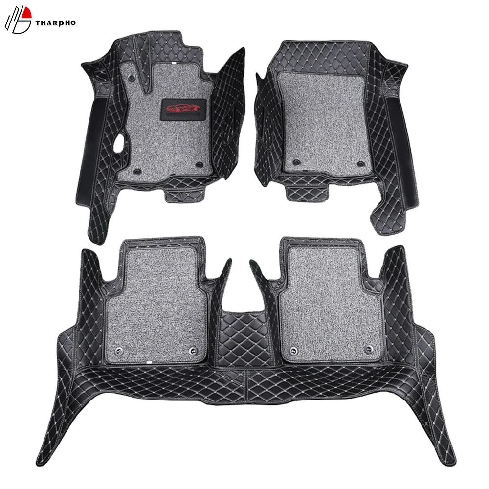 Diamond  custom high quality PU leather car mats floor liner carpet for Honda Accord