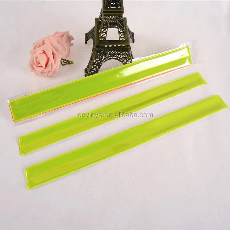 
Customized Reflective Slap Bracelet pvc snap bracelet 