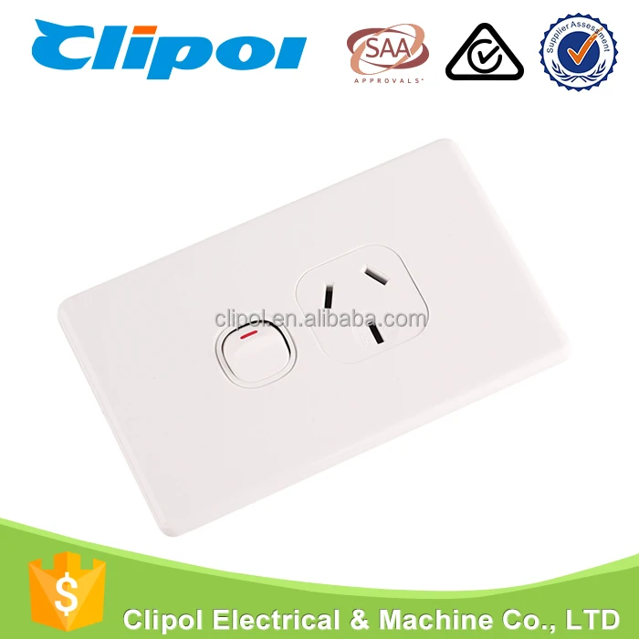 3-контактный разъем ультратонкие ectrical Switch Control настенный розетку электропитания