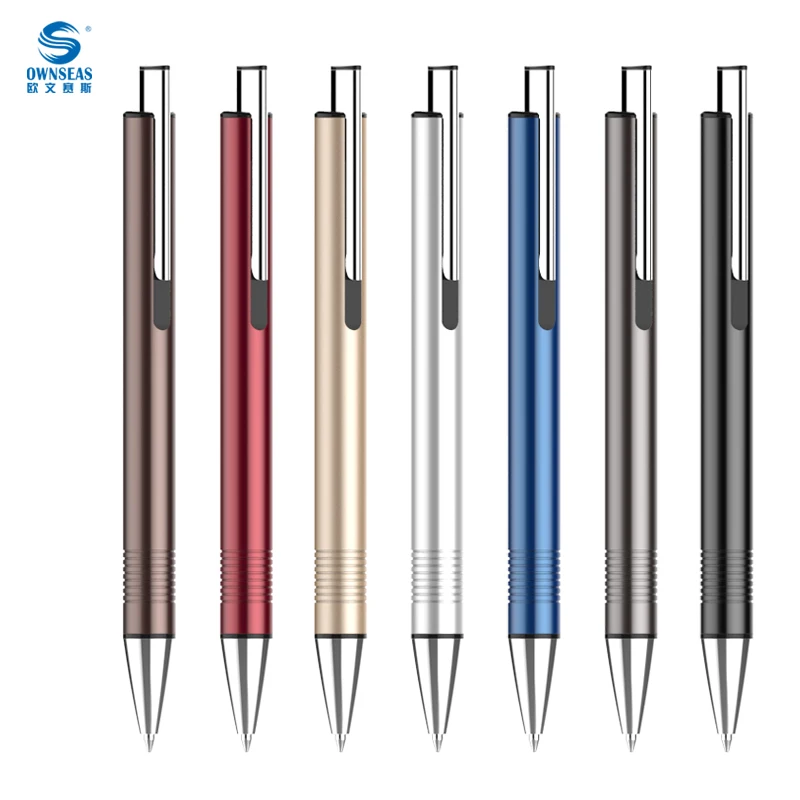 Manufacturers Custom Logo Engraved Click Action Metal Ballpoint Ball Pen For Bulk Sale